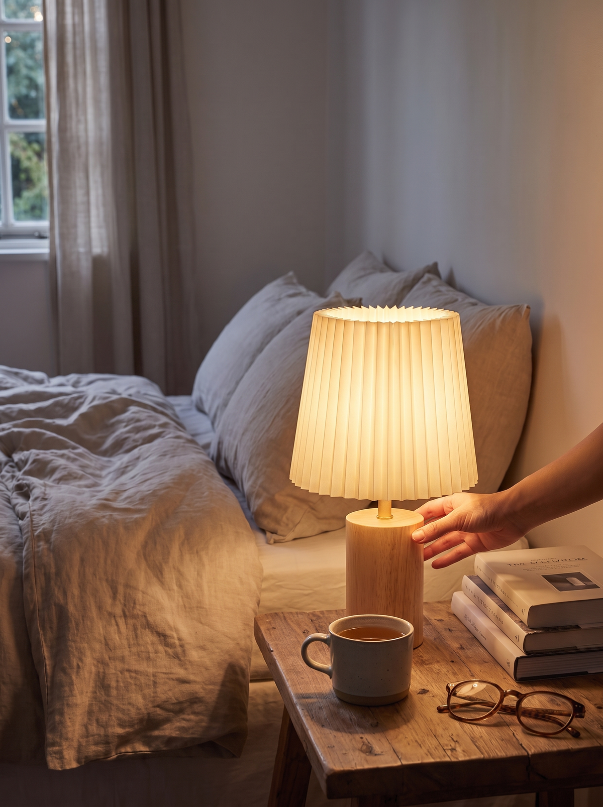 Medieval Pleated Table Lamp pleated shade