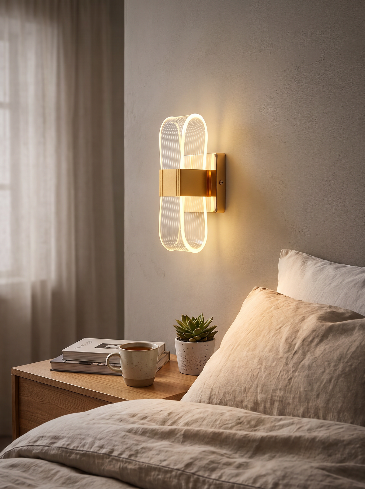 Nordic Luxury LED Wall Lamp fine aluminium finish