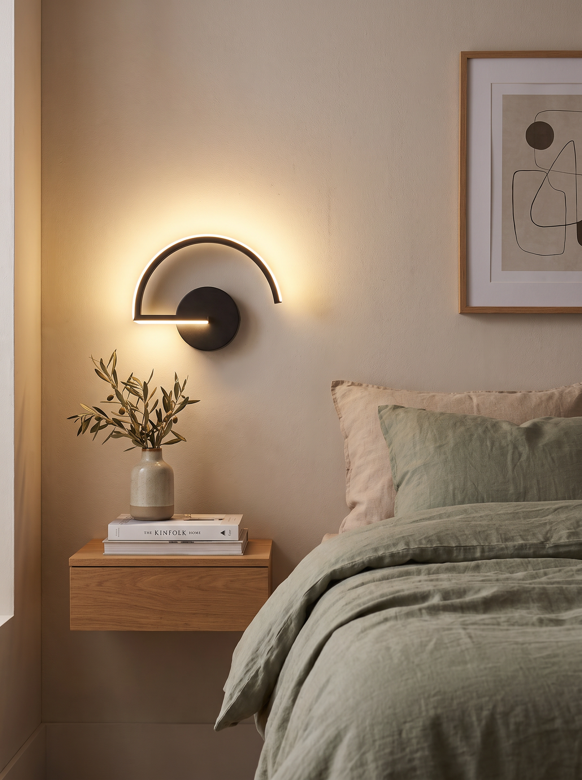 Sleek Curved Line LED Wall Light continuous arc
