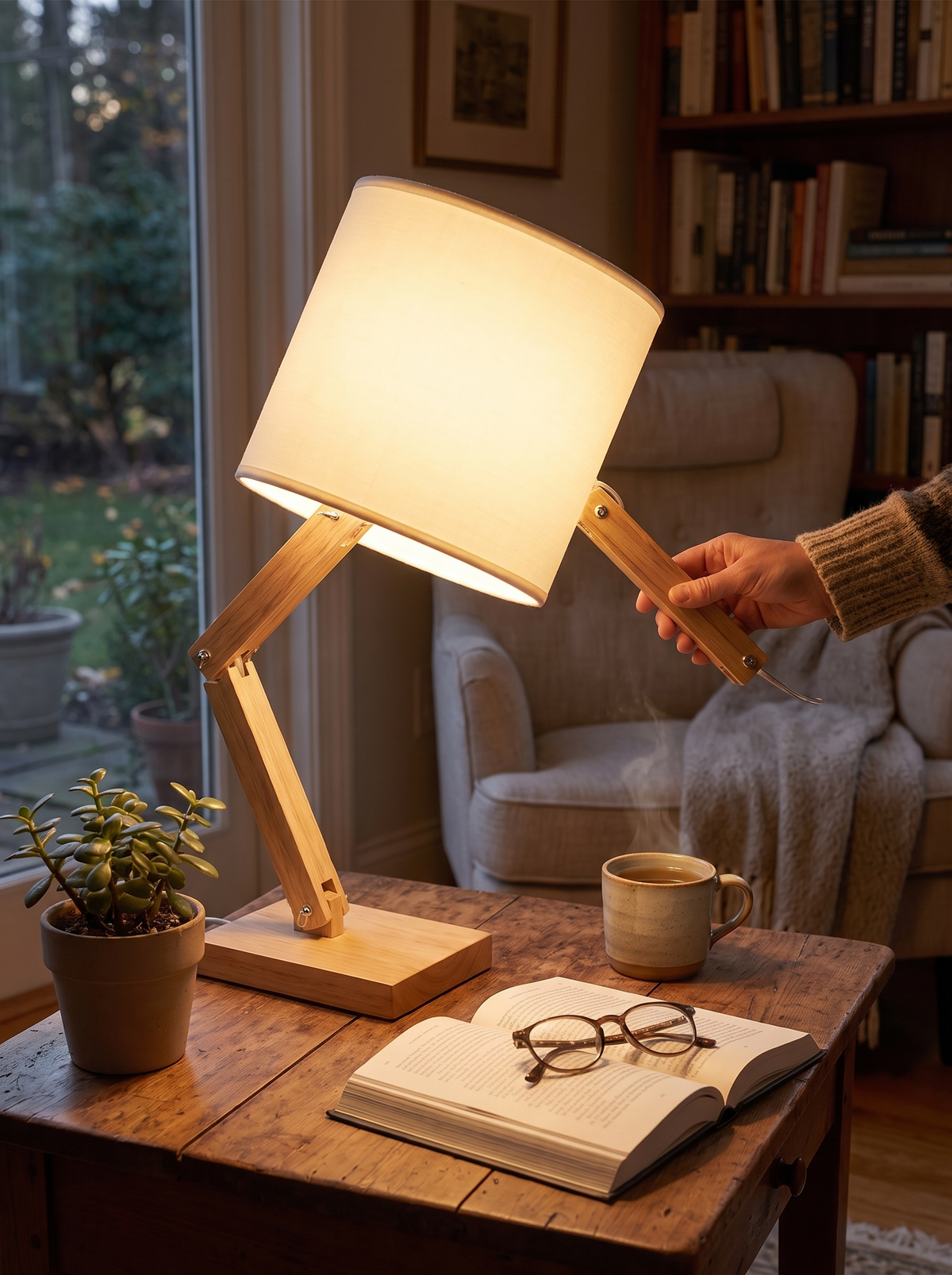 Rilna Table Lamp holding its set position