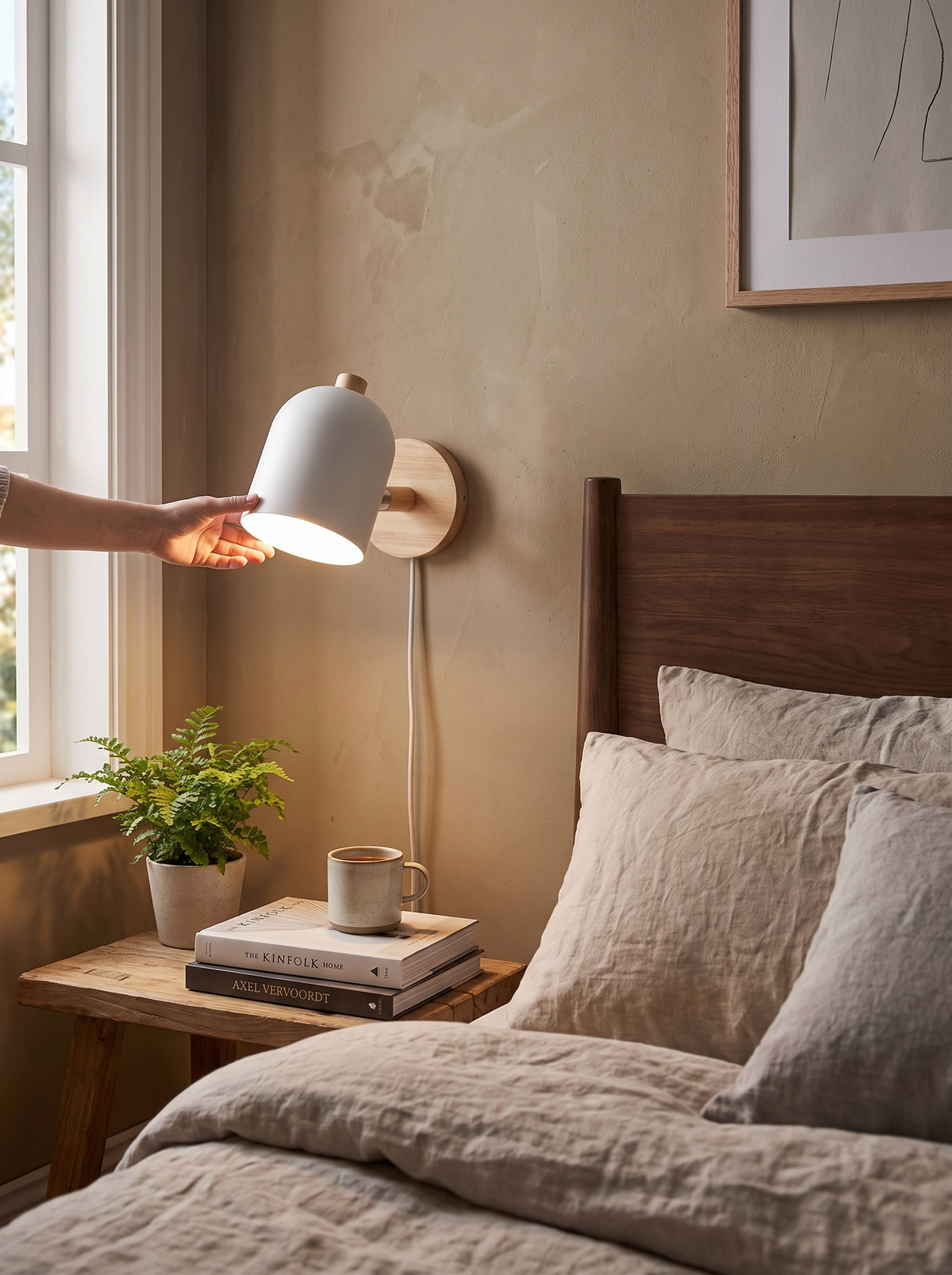 Drelis Wall Lamp pared back Scandinavian wood