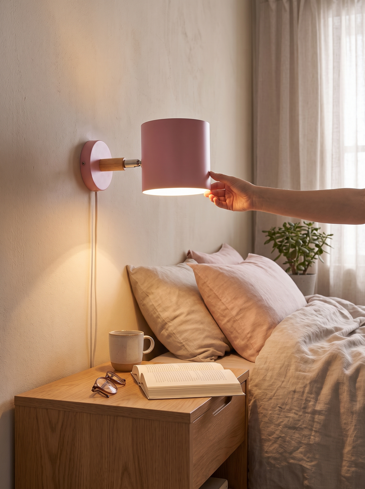 NordicGlow Adjustable Wall Lamp pastel Scandinavian form