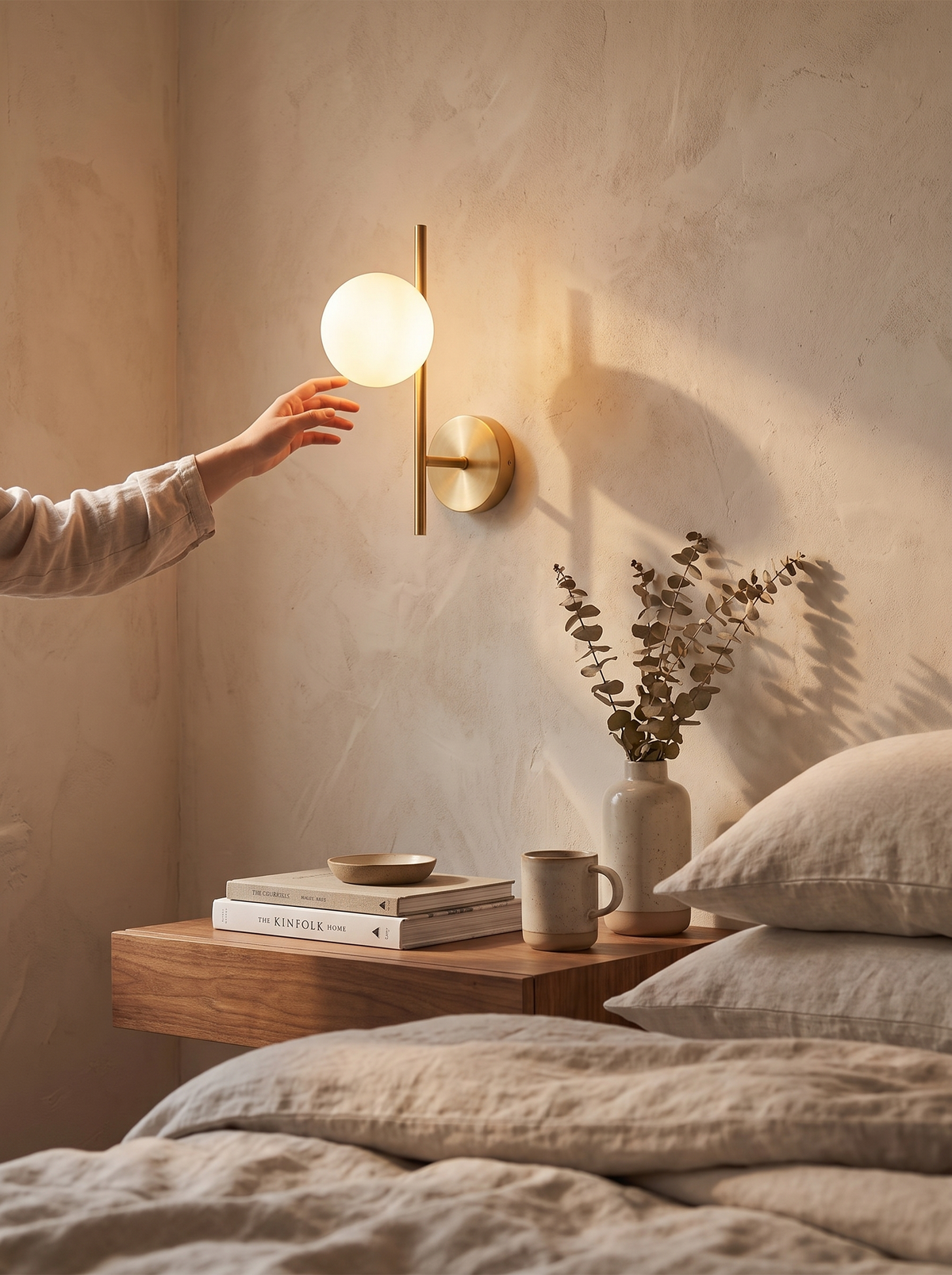 Astra Dual Globe Wall Light modern luxe finish