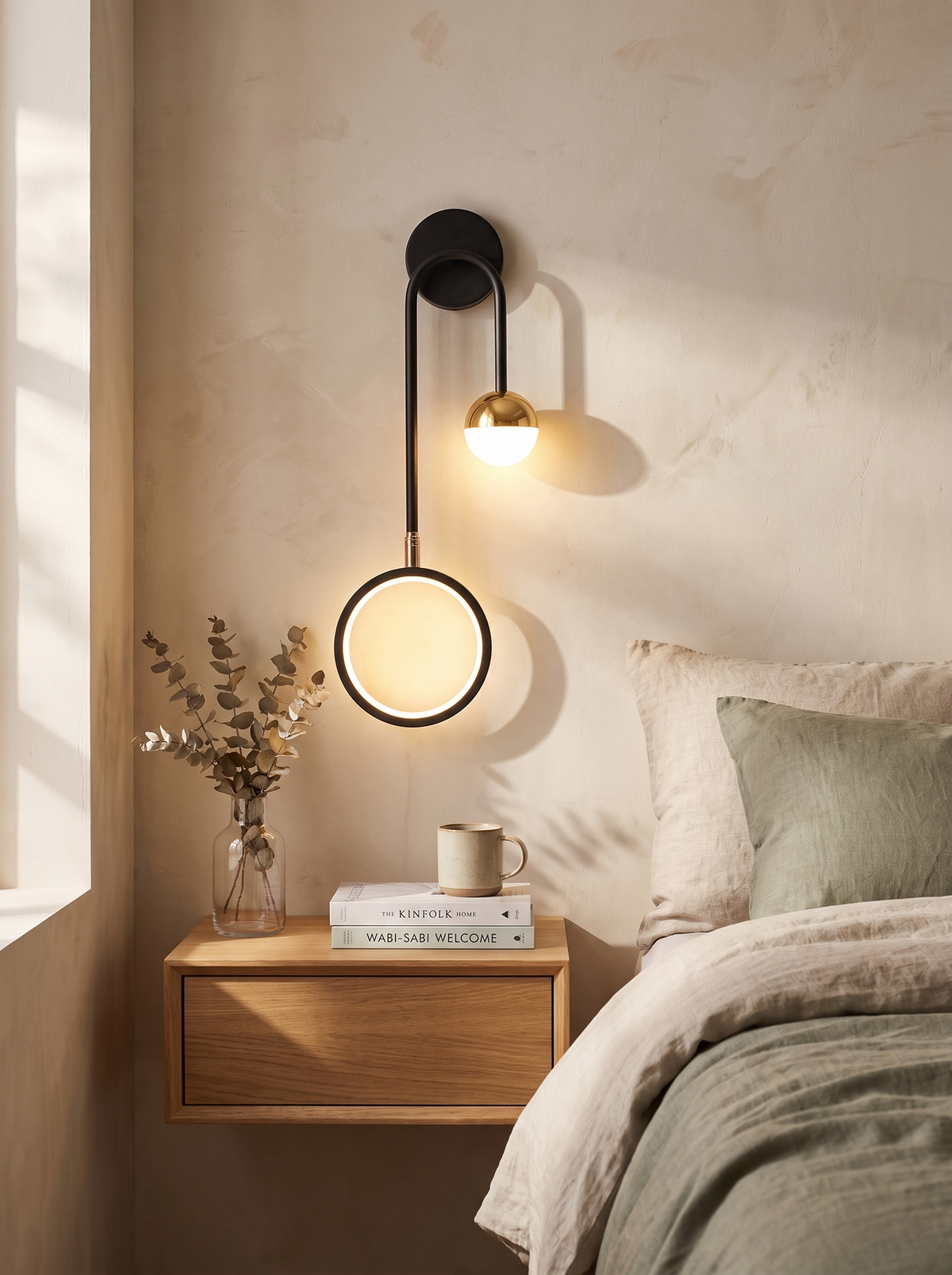 Orbis Wall Light Nordic geometry on a wall