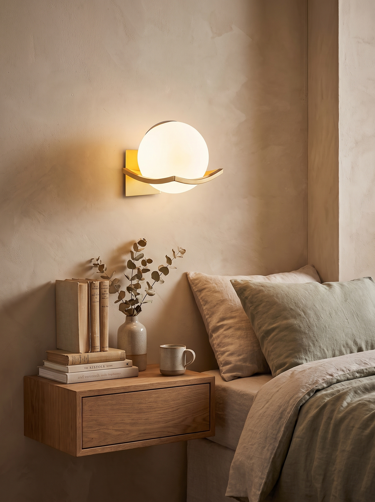 Makar Wall Light mounted as a pair