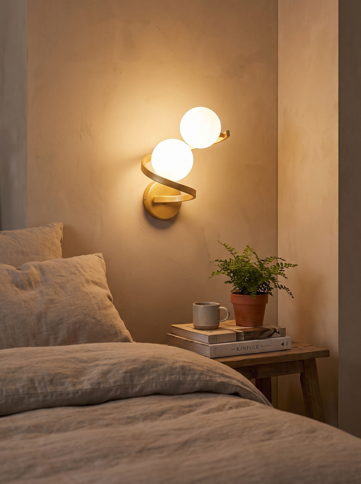 Astra Wall Light two globes on a bar