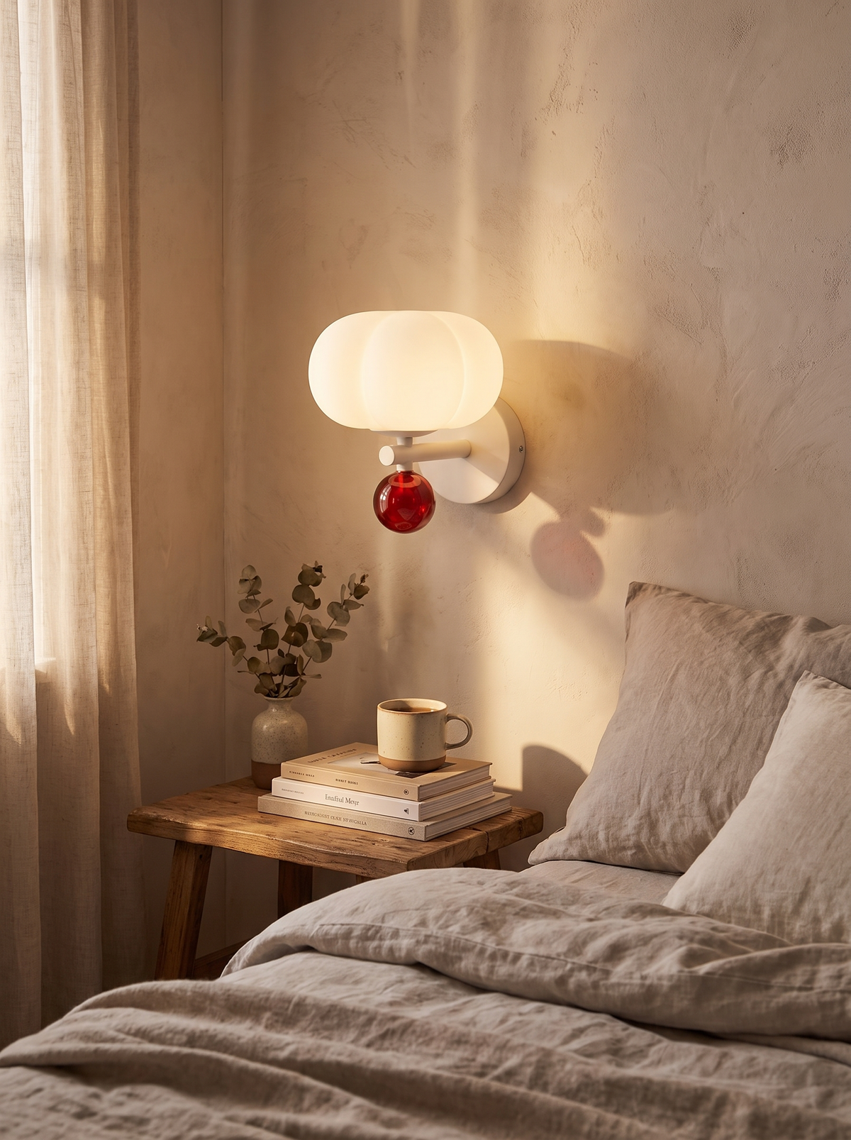 Nordic Pumpkin Wall Lamp charming in a room