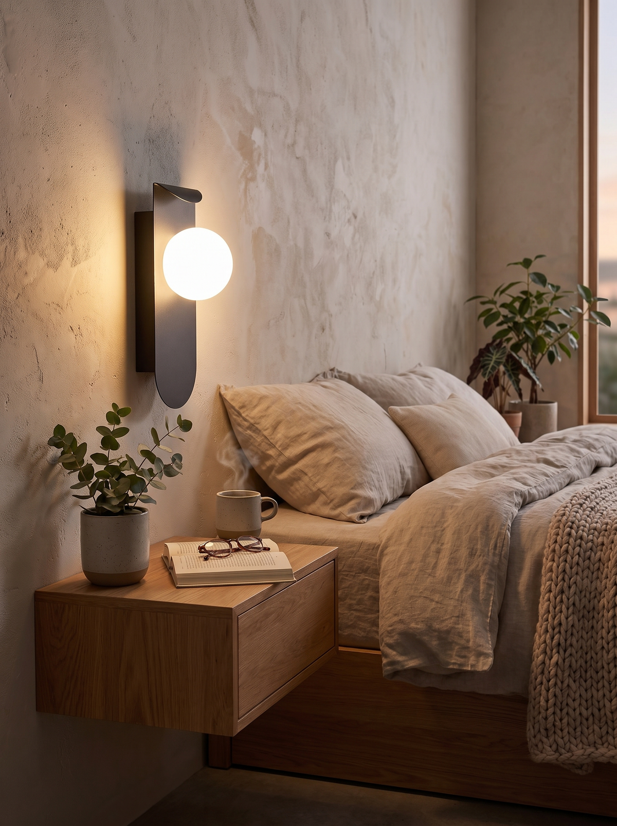 Scandinavian Wall Mount Light flush on a wall