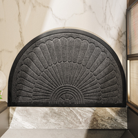 Non-Slip Semi-Circular Rubber Door Mat for Entryways