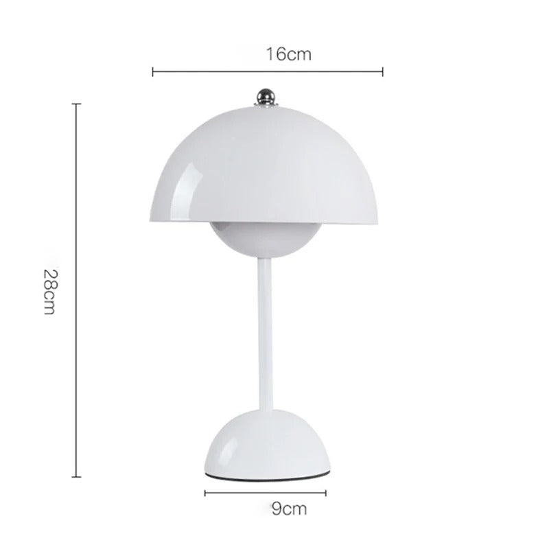 Mushroom Pod LED Table Lamp - Rechargeable, Touch-Activated Night Light